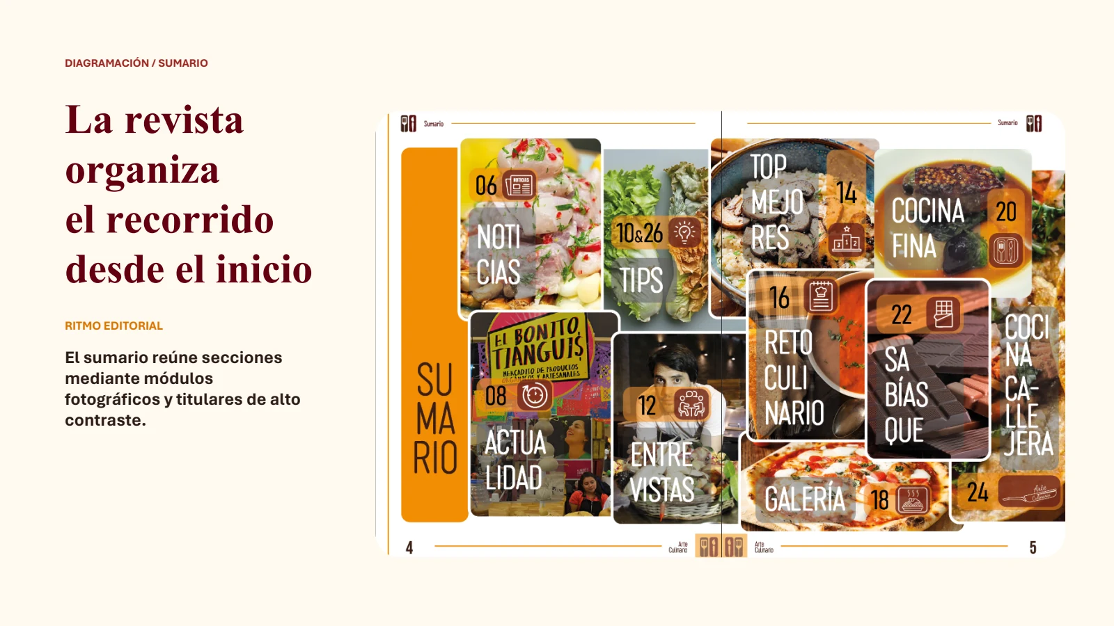 Sumario modular de Arte Culinario