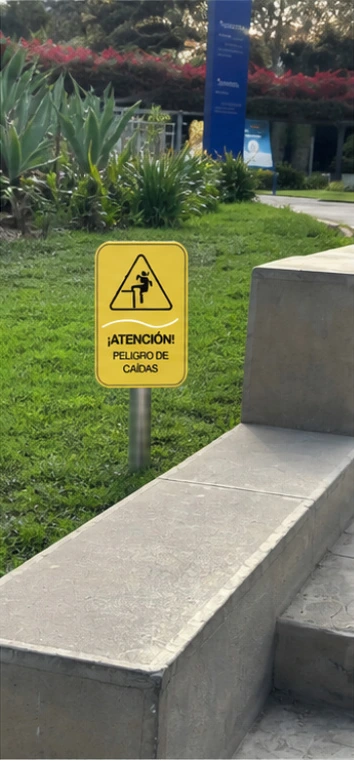 Mockup propuesto: Peligro de caídas