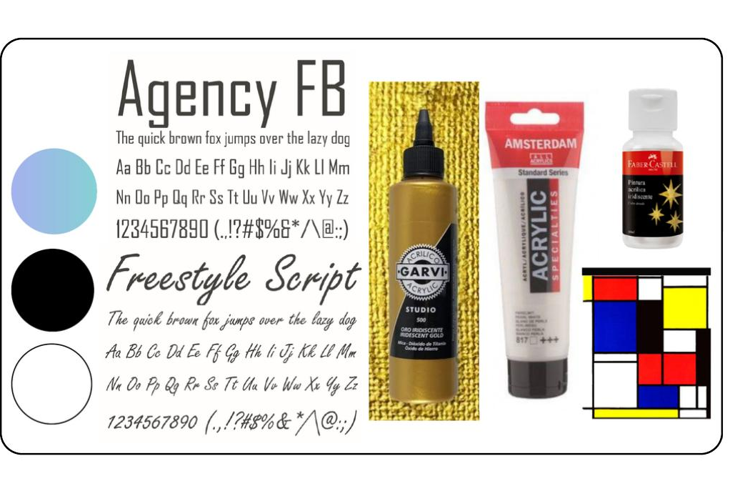 Moodboard, referencias y paleta visual de Crafter's Acrylic