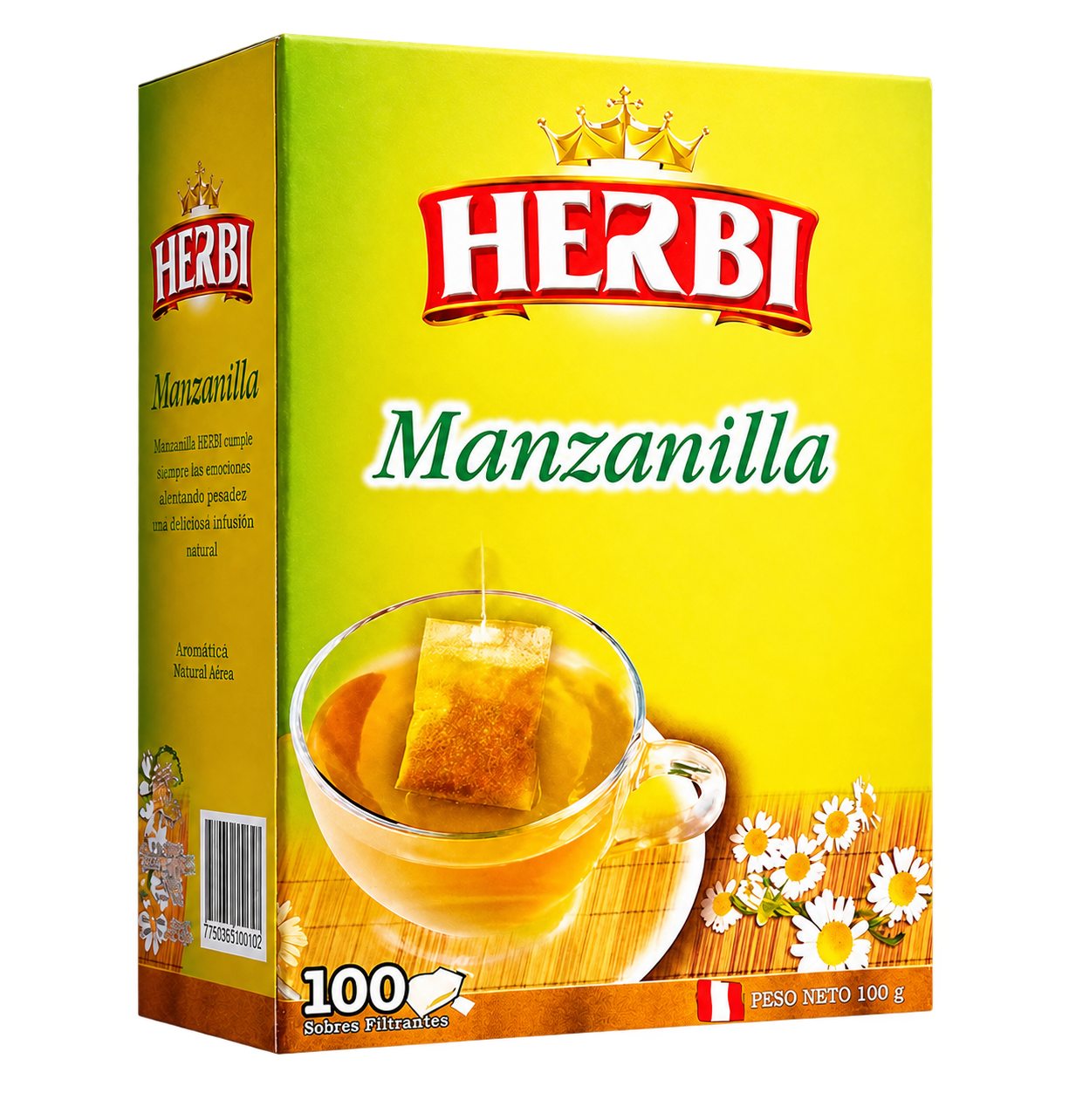 Empaque anterior de Herbi Manzanilla